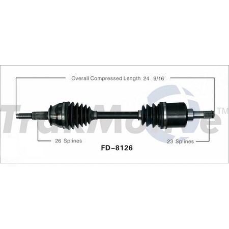 Surtrack Axle Cv Axle Shaft, Fd-8126 FD-8126